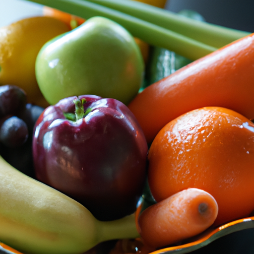 A colorful plate of fruits and vegetables